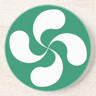 En Grès Dessous de verre Croix Basque "Lauburu"