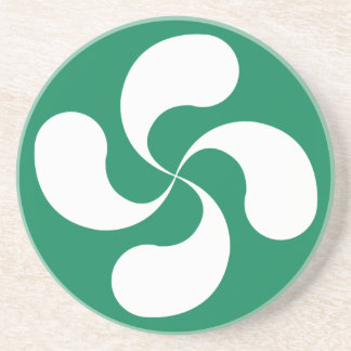 En Grès Dessous de verre Croix Basque "Lauburu"