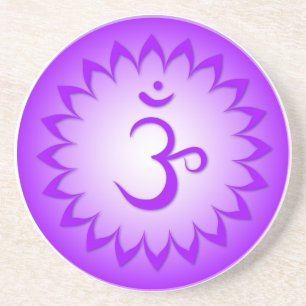 En Grès Dessous de verre Crown Chakra
