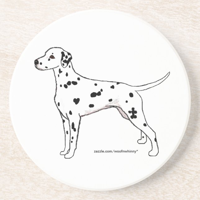 En Grès Dessous de verre : Dalmatie noire (Devant)