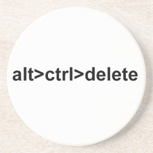 En Grès dessous de verre d'alt>ctrl>delete