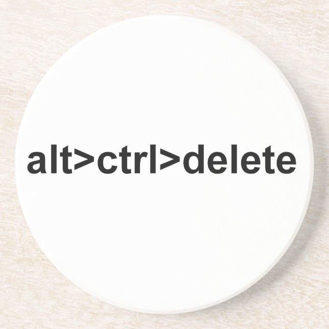 En Grès dessous de verre d'alt>ctrl>delete (Devant)