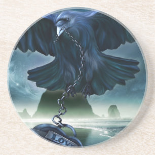 En Grès Dessous de verre d'amour de Raven