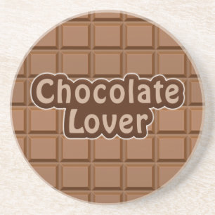 En Grès Dessous de verre d'amoureux au chocolat