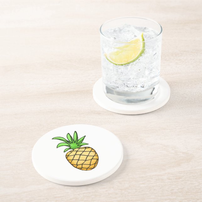 En Grès Dessous de verre d'ananas (Côté)