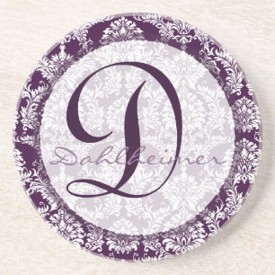 En Grès Dessous de verre d'anniversaire du Mariage de mono