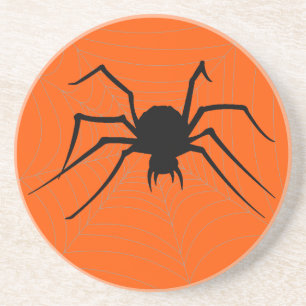 En Grès Dessous de verre d'araignée de Halloween