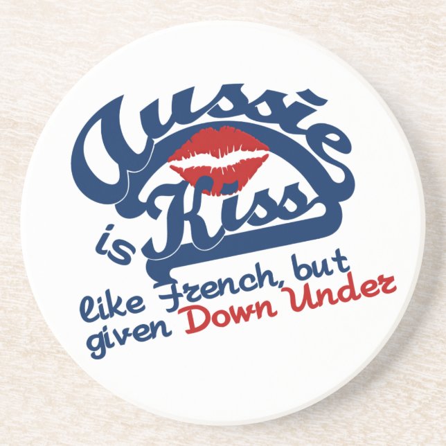 En Grès Dessous de verre de baiser australien (Devant)