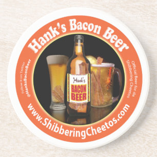 En Grès Dessous de verre de bière du lard de Hank