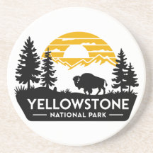 Dessous de verre de bison du parc national Yellows