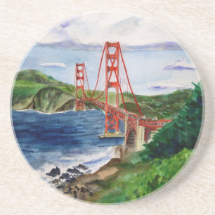 En Grès Dessous de verre de boisson Golden Gate Bridge