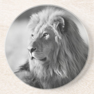 En Grès Dessous de verre de boisson Sandstone/Lion
