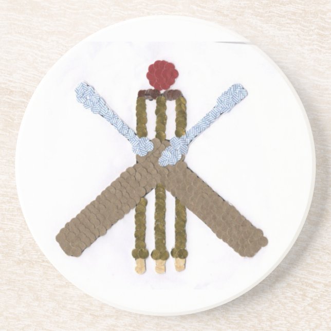 En Grès Dessous de verre de boissons de cricket (Devant)