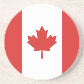 En Grès Dessous de verre de boissons de drapeau du Canada