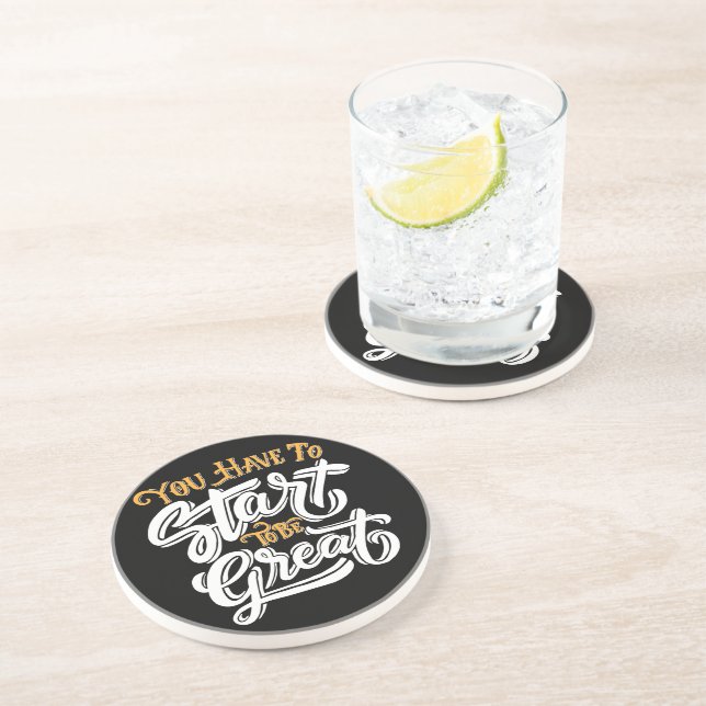 En Grès Dessous de verre de boissons Sandstone (Côté)