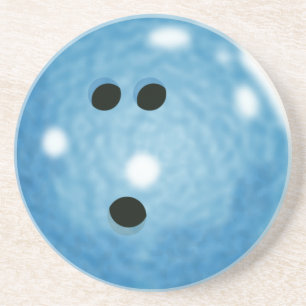 En Grès Dessous de verre de boule de bowling (verre bleu)