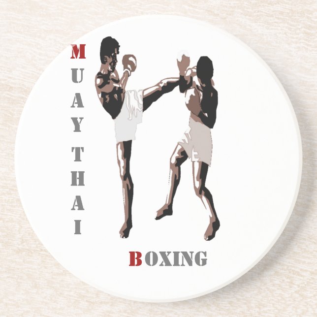 En Grès Dessous de verre de boxe thaïlandaise (Devant)