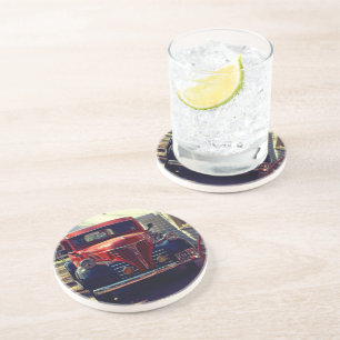 En Grès Dessous de verre de camion Vintage personnalisé