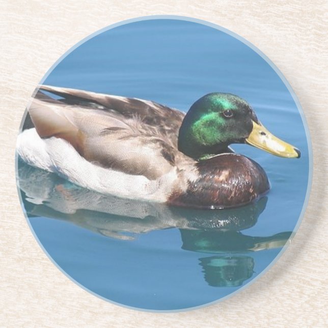 En Grès Dessous de verre de canard mâle (Devant)