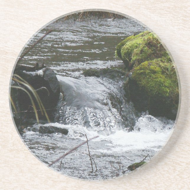 En Grès Dessous de verre de cascade de courant (Devant)