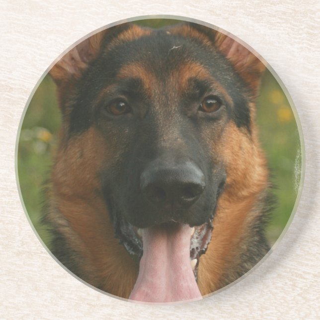 En Grès Dessous de verre de chien de berger allemand (Devant)