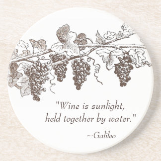 En Grès Dessous de verre de citation de vin