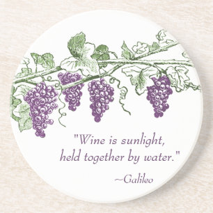 En Grès Dessous de verre de citation de vin