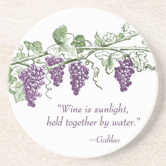 En Grès Dessous de verre de citation de vin