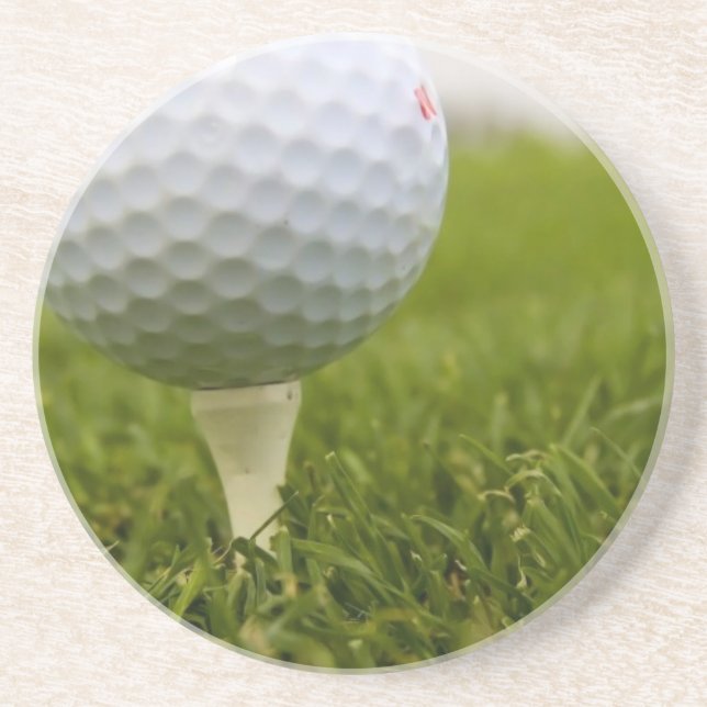 En Grès Dessous de verre de conception de tee de golf (Devant)