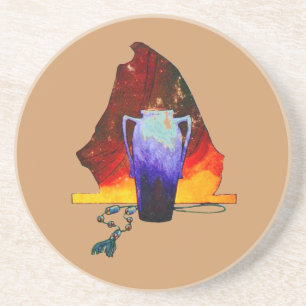 En Grès Dessous de verre de conception du sud-ouest