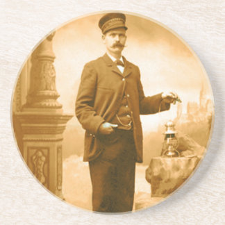 En Grès Dessous de verre de conducteur de train