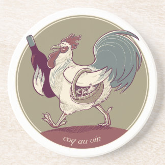 En Grès Dessous de verre de coq au vin