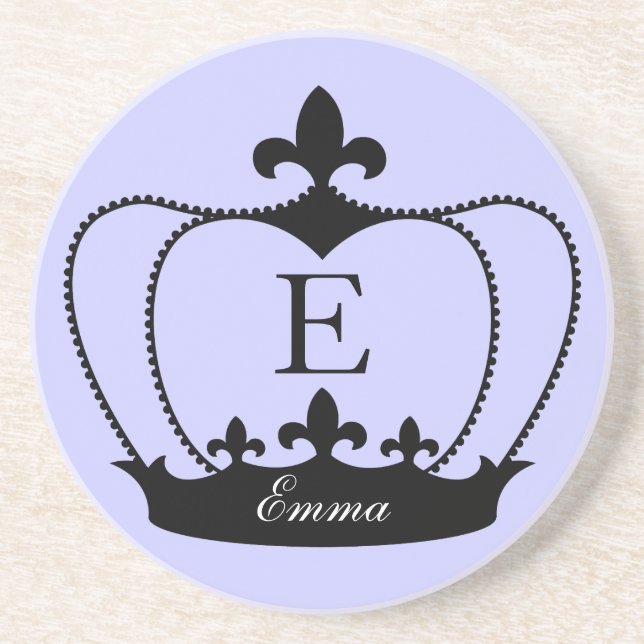 En Grès Dessous de verre de couronne de Fleur-De-lis de (Devant)