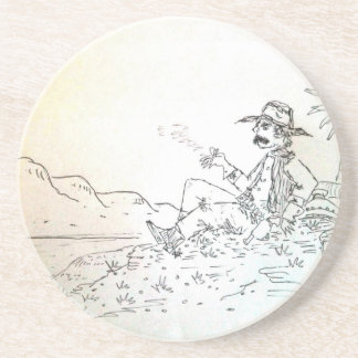 En Grès Dessous de verre de cowboy de Smokin