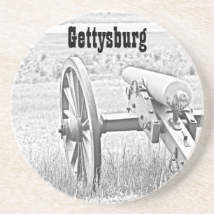 En Grès Dessous de verre de croquis de canon de Gettysburg