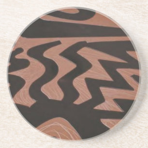 En Grès Dessous de verre de cuivre funky