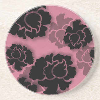 En Grès Dessous de verre de décadence florale grognon, ros
