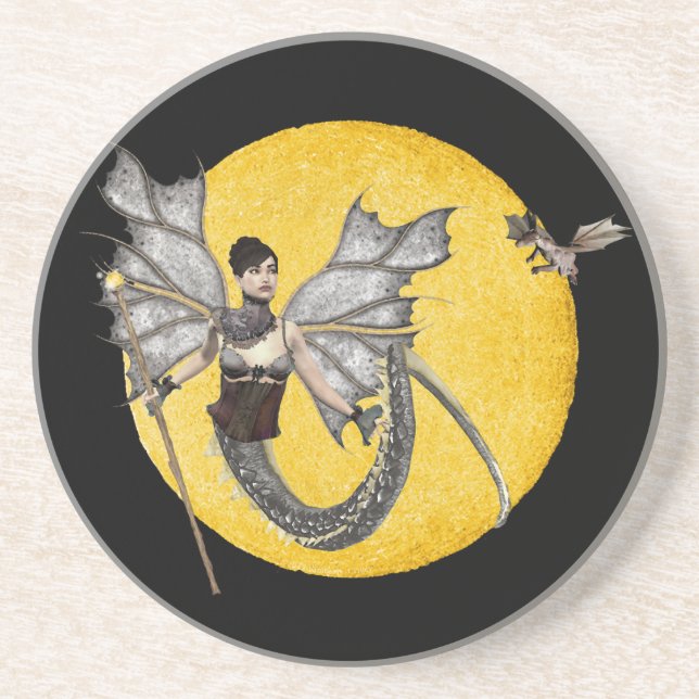 En Grès Dessous de verre de déesse Dragon (Devant)