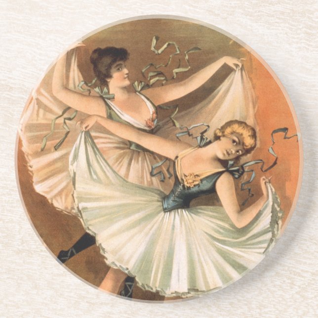 En Grès Dessous de verre de deux Ballerinas (Devant)