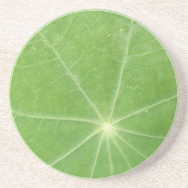 En Grès Dessous de verre de feuilles de Nasturtium (Devant)