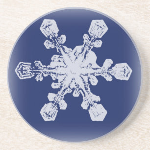 En Grès Dessous de verre de flocon de neige 10