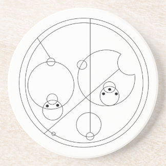 En Grès Dessous de verre de Gallifreyan je t'aime