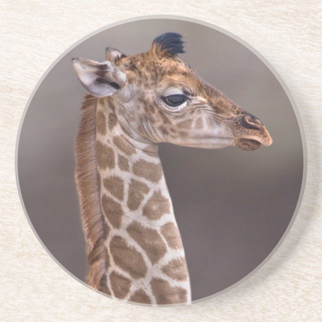 En Grès Dessous de verre de girafe de bébé (Devant)