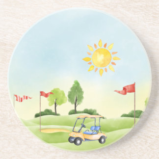 En Grès Dessous de verre de golf de Sandstone