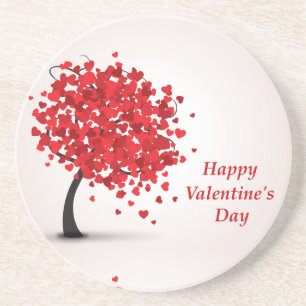 En Grès Dessous de verre de heureuse Sainte-Valentin