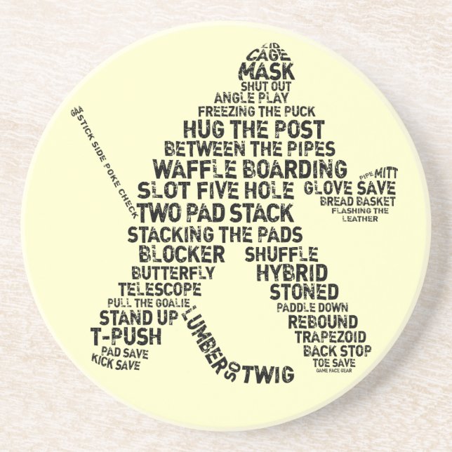 En Grès Dessous de verre de hockey sur glace (Devant)