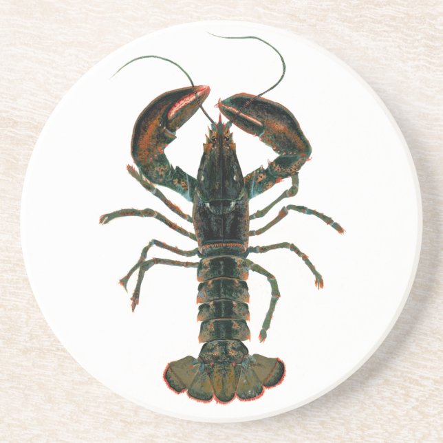 En Grès Dessous de verre de homard (Devant)