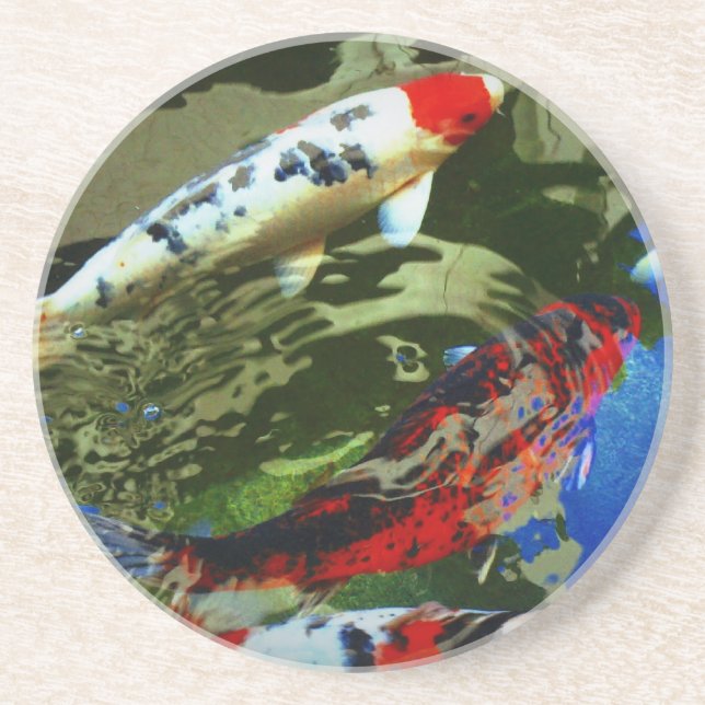En Grès Dessous de verre de Koi (Devant)