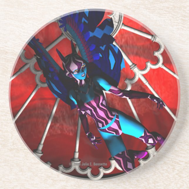 En Grès Dessous de verre de la cathédrale Invader (Devant)