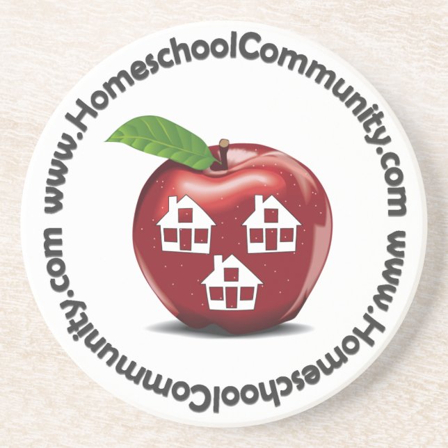 En Grès Dessous de verre de la Communauté de Homeschool (Devant)